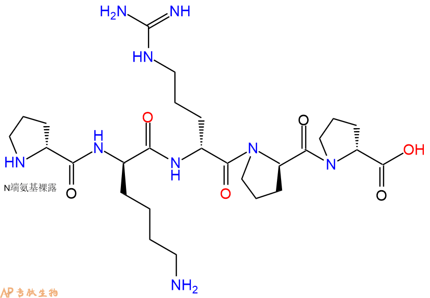 专肽生物产品H2N-DPro-DLys-DArg-DPro-DPro-COOH