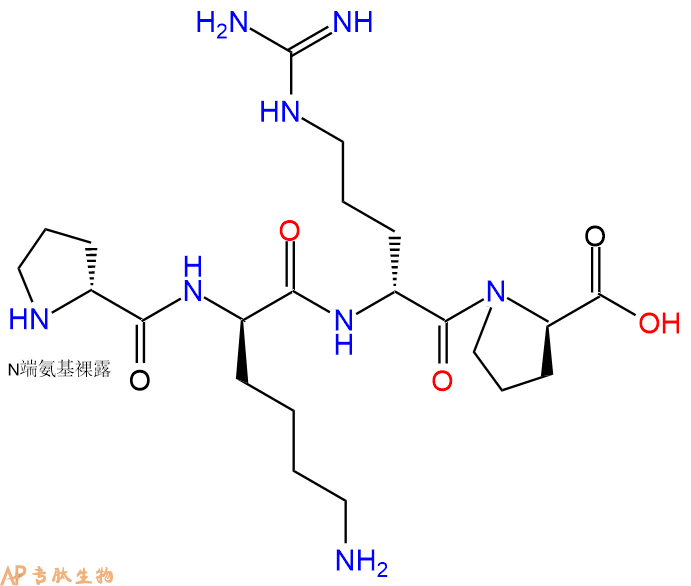 专肽生物产品H2N-DPro-DLys-DArg-DPro-COOH