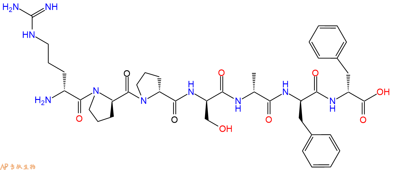 专肽生物产品H2N-DArg-DPro-DPro-DSer-DAla-DPhe-DPhe-COOH