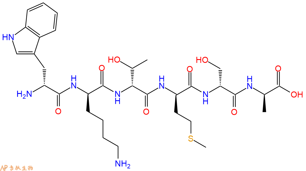 专肽生物产品H2N-DTrp-DLys-DThr-DMet-DSer-DAla-COOH