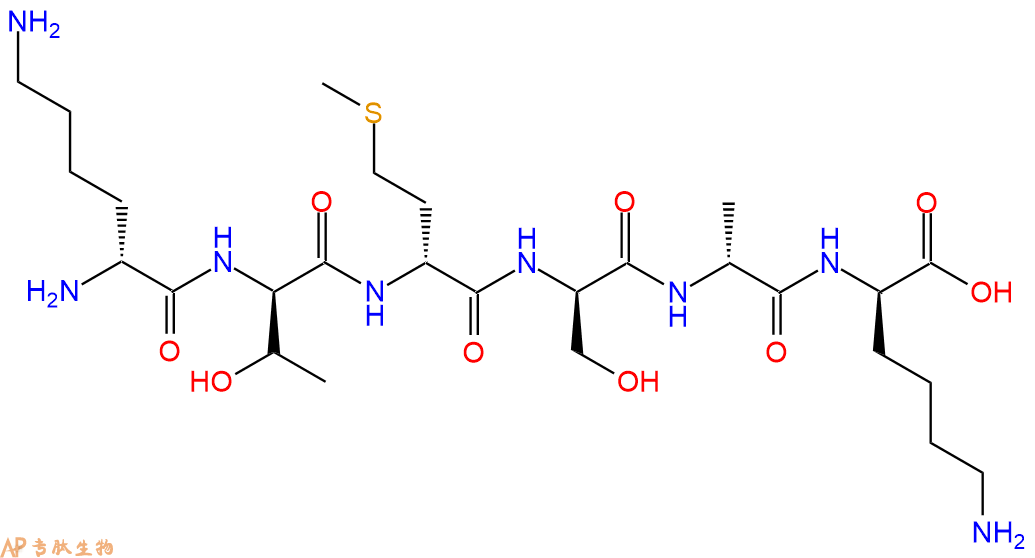 专肽生物产品H2N-DLys-DThr-DMet-DSer-DAla-DLys-COOH