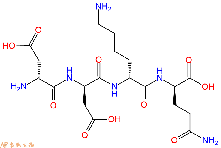 专肽生物产品H2N-DAsp-DAsp-DLys-DGln-COOH