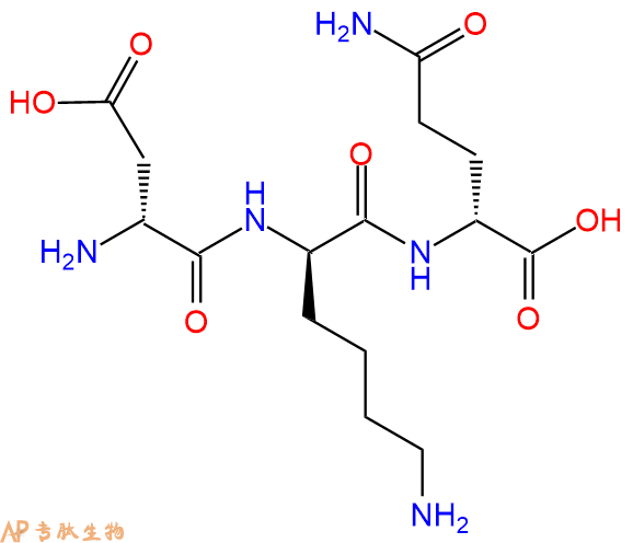 专肽生物产品H2N-DAsp-DLys-DGln-COOH