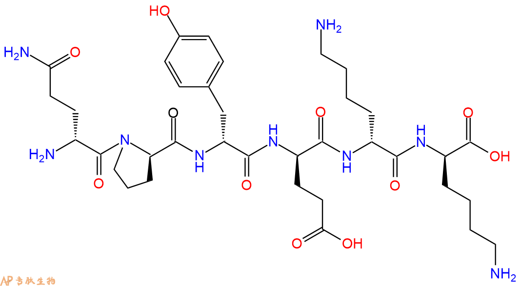 专肽生物产品H2N-DGln-DPro-DTyr-DGlu-DLys-DLys-COOH