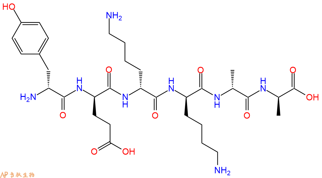 专肽生物产品H2N-DTyr-DGlu-DLys-DLys-DAla-DAla-COOH