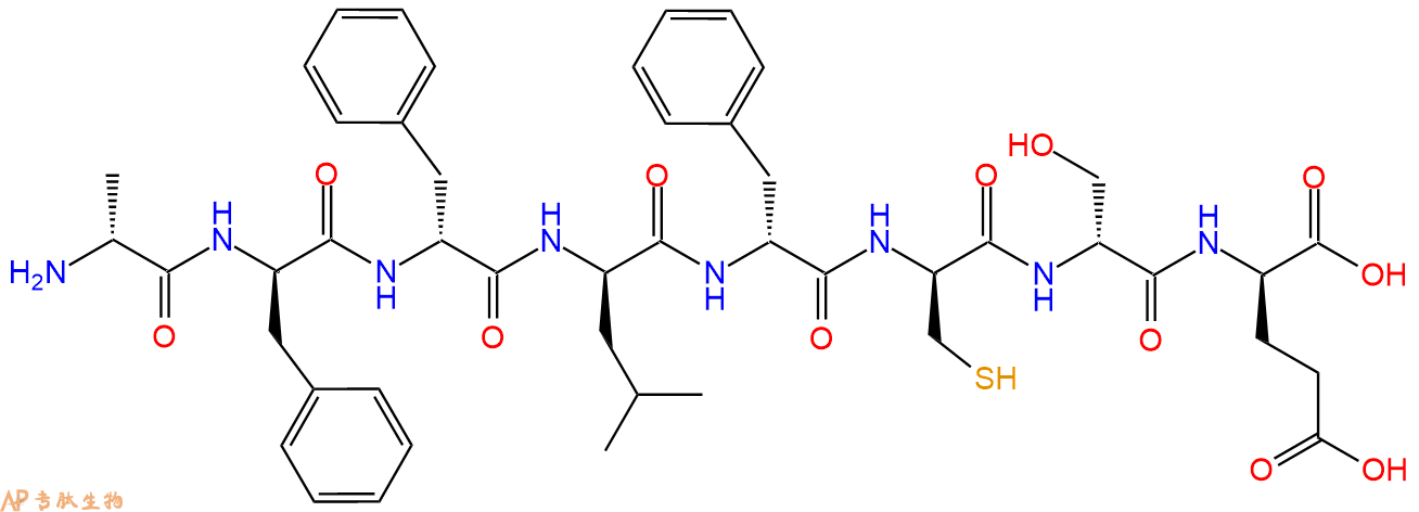 专肽生物产品H2N-DAla-DPhe-DPhe-DLeu-DPhe-DCys-DSer-DGlu-COOH