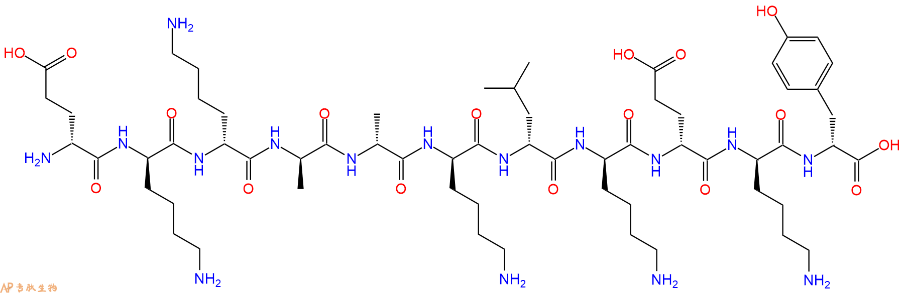 专肽生物产品H2N-DGlu-DLys-DLys-DAla-DAla-DLys-DLeu-DLys-DGlu-D