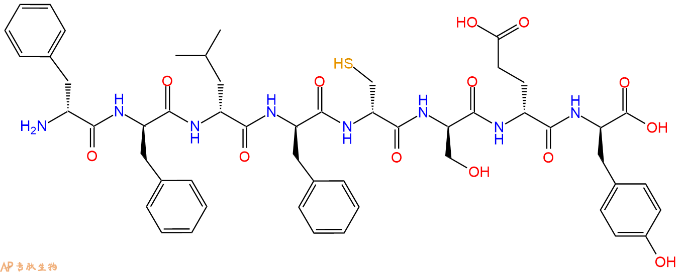 专肽生物产品H2N-DPhe-DPhe-DLeu-DPhe-DCys-DSer-DGlu-DTyr-COOH