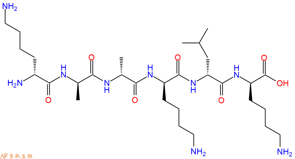 专肽生物产品H2N-DLys-DAla-DAla-DLys-DLeu-DLys-COOH