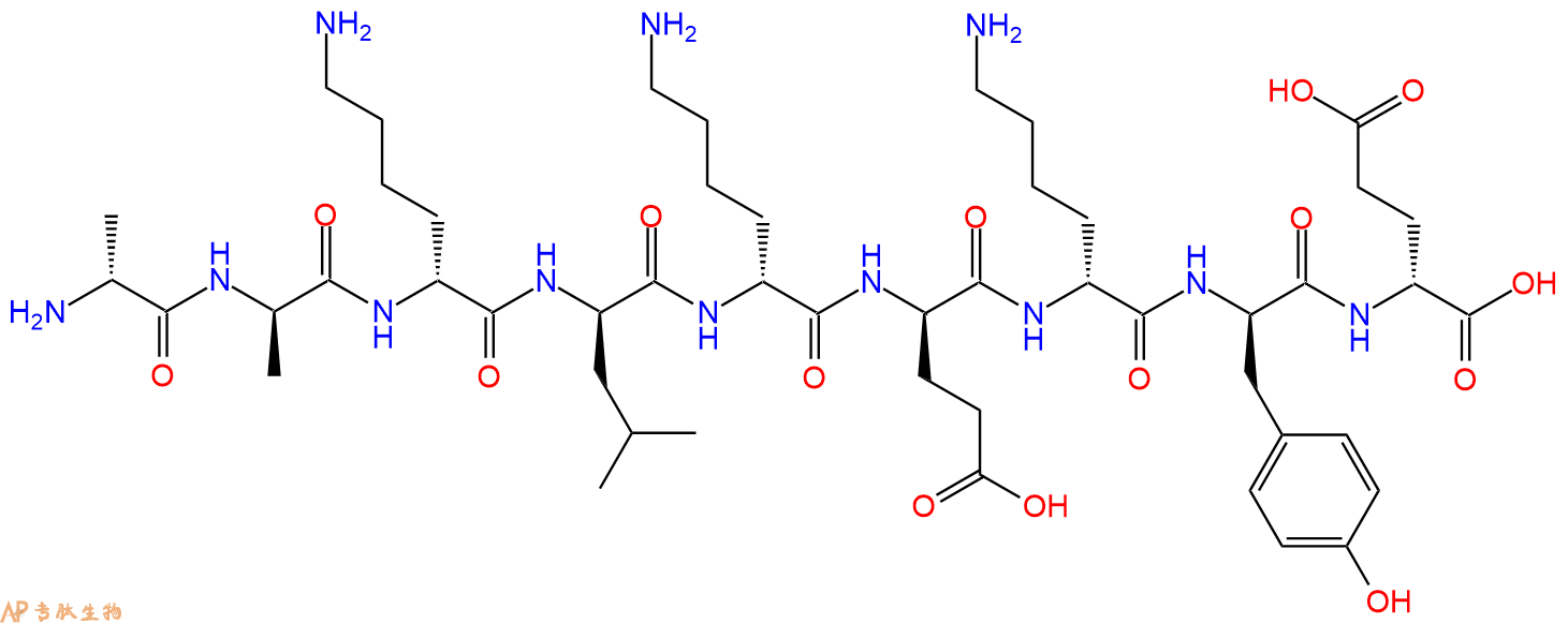 专肽生物产品H2N-DAla-DAla-DLys-DLeu-DLys-DGlu-DLys-DTyr-DGlu-C