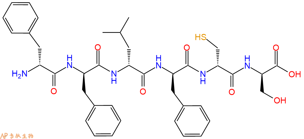 专肽生物产品H2N-DPhe-DPhe-DLeu-DPhe-DCys-DSer-COOH