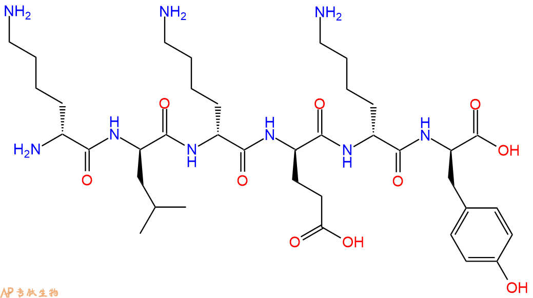 专肽生物产品H2N-DLys-DLeu-DLys-DGlu-DLys-DTyr-COOH