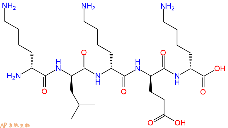 专肽生物产品H2N-DLys-DLeu-DLys-DGlu-DLys-COOH