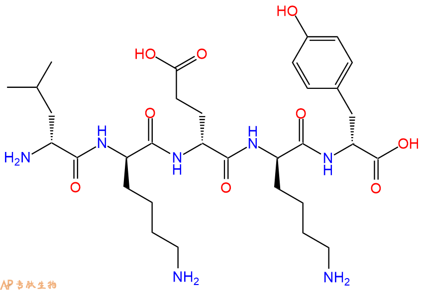 专肽生物产品H2N-DLeu-DLys-DGlu-DLys-DTyr-COOH