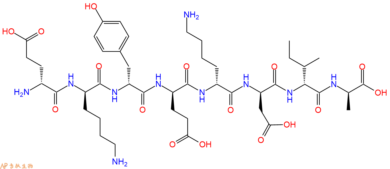 专肽生物产品H2N-DGlu-DLys-DTyr-DGlu-DLys-DAsp-DIle-DAla-COOH