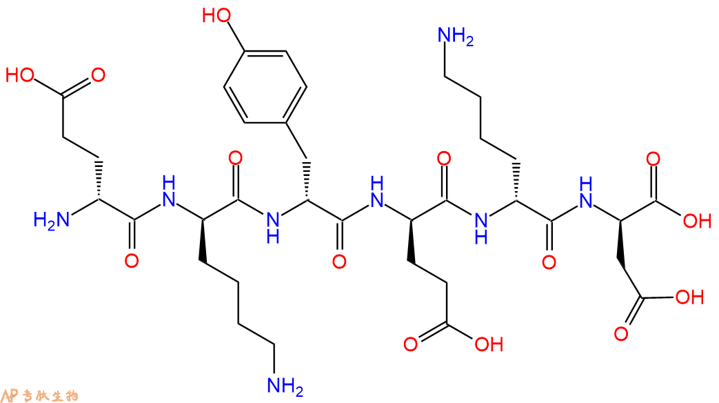 专肽生物产品H2N-DGlu-DLys-DTyr-DGlu-DLys-DAsp-COOH
