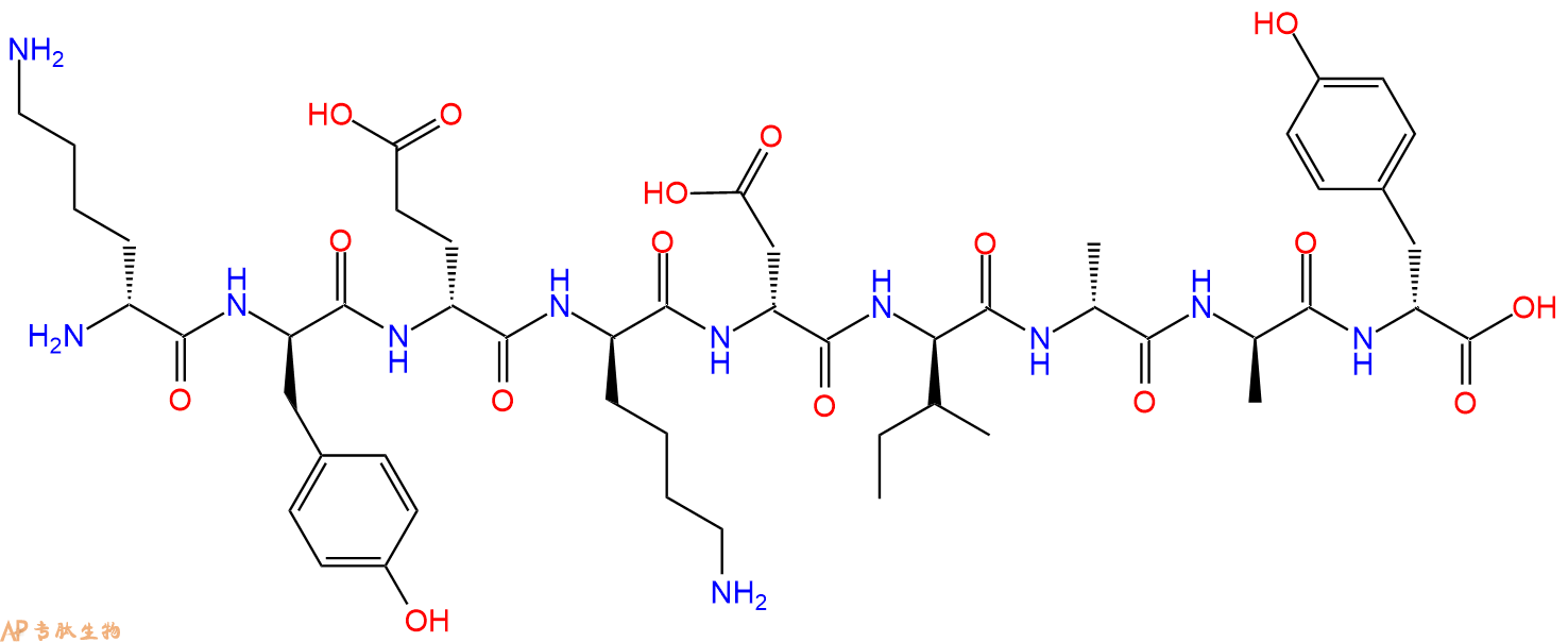 专肽生物产品H2N-DLys-DTyr-DGlu-DLys-DAsp-DIle-DAla-DAla-DTyr-C