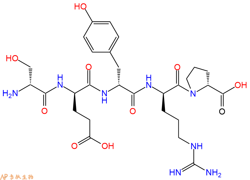 专肽生物产品H2N-DSer-DGlu-DTyr-DArg-DPro-COOH