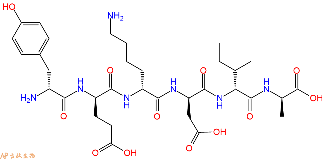 专肽生物产品H2N-DTyr-DGlu-DLys-DAsp-DIle-DAla-COOH