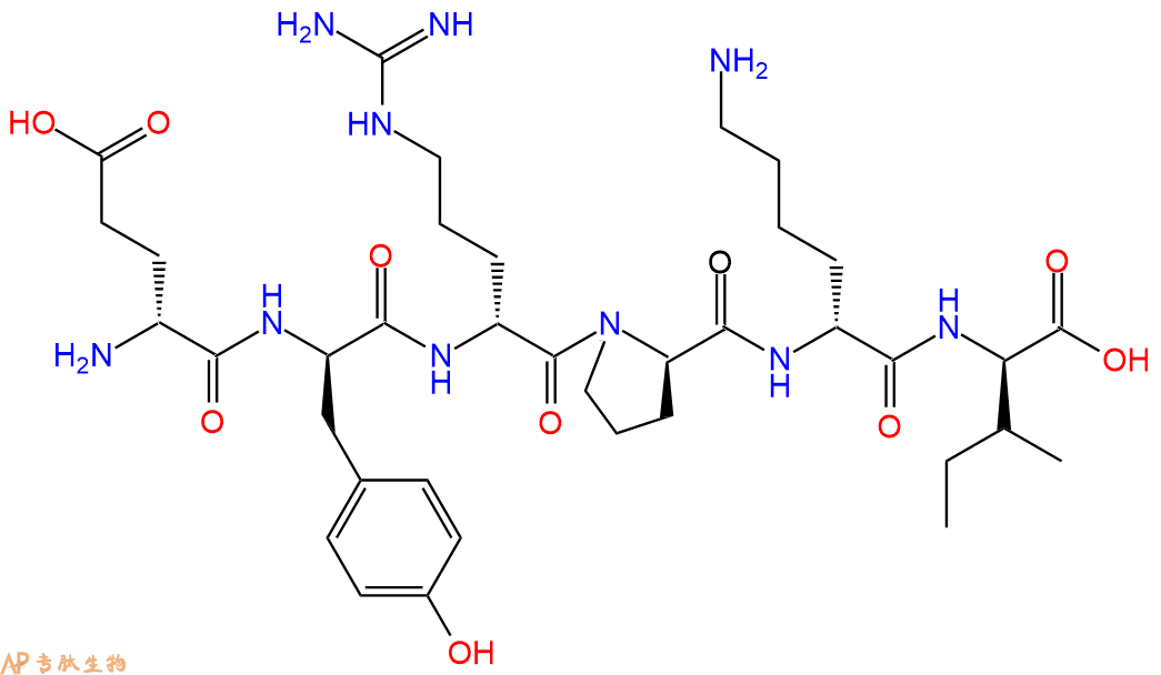 专肽生物产品H2N-DGlu-DTyr-DArg-DPro-DLys-DIle-COOH