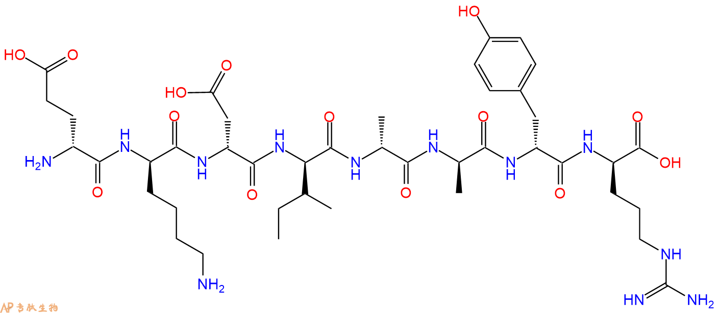 专肽生物产品H2N-DGlu-DLys-DAsp-DIle-DAla-DAla-DTyr-DArg-COOH