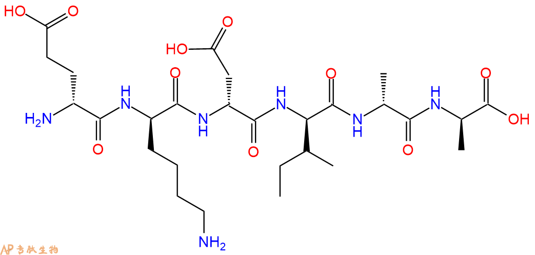 专肽生物产品H2N-DGlu-DLys-DAsp-DIle-DAla-DAla-COOH