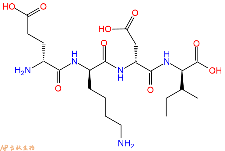 专肽生物产品H2N-DGlu-DLys-DAsp-DIle-COOH