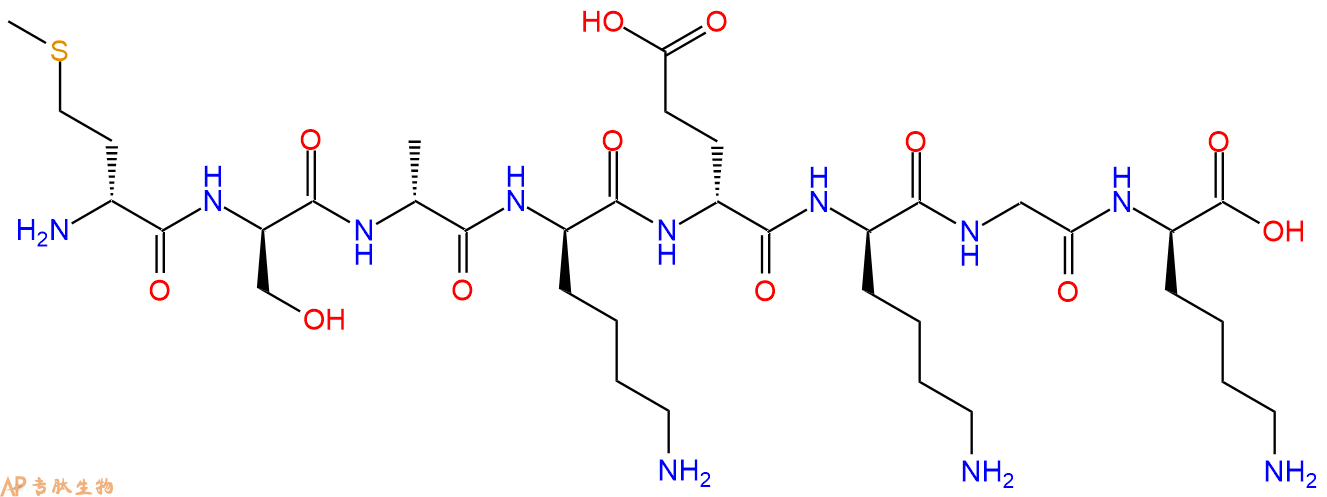 专肽生物产品H2N-DMet-DSer-DAla-DLys-DGlu-DLys-Gly-DLys-COOH