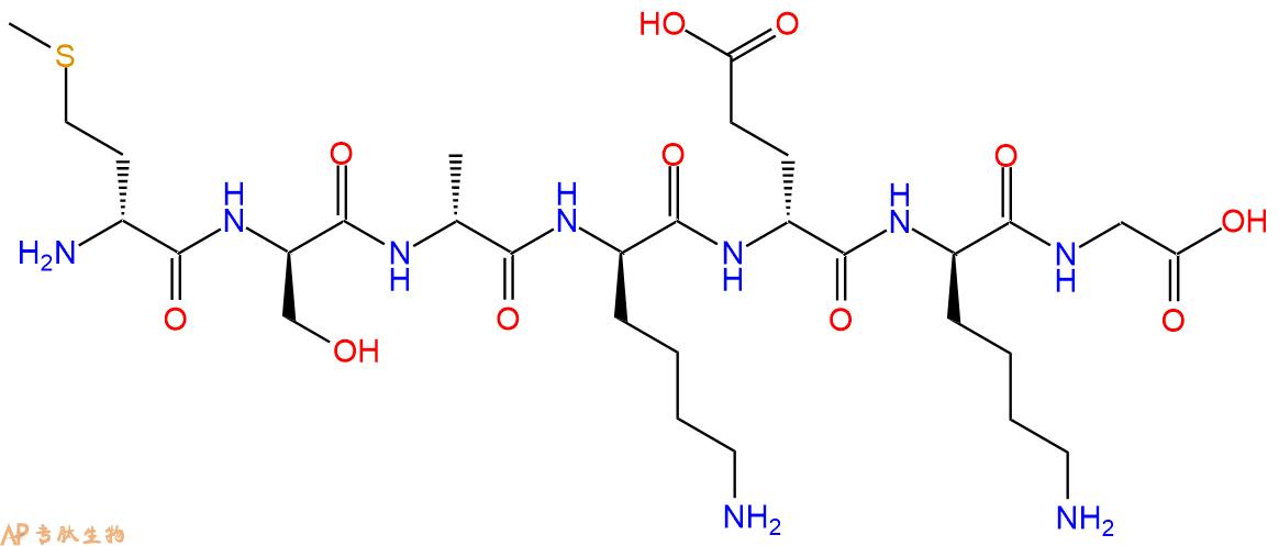 专肽生物产品H2N-DMet-DSer-DAla-DLys-DGlu-DLys-Gly-COOH