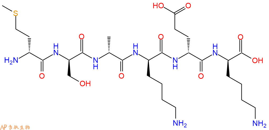 专肽生物产品H2N-DMet-DSer-DAla-DLys-DGlu-DLys-COOH