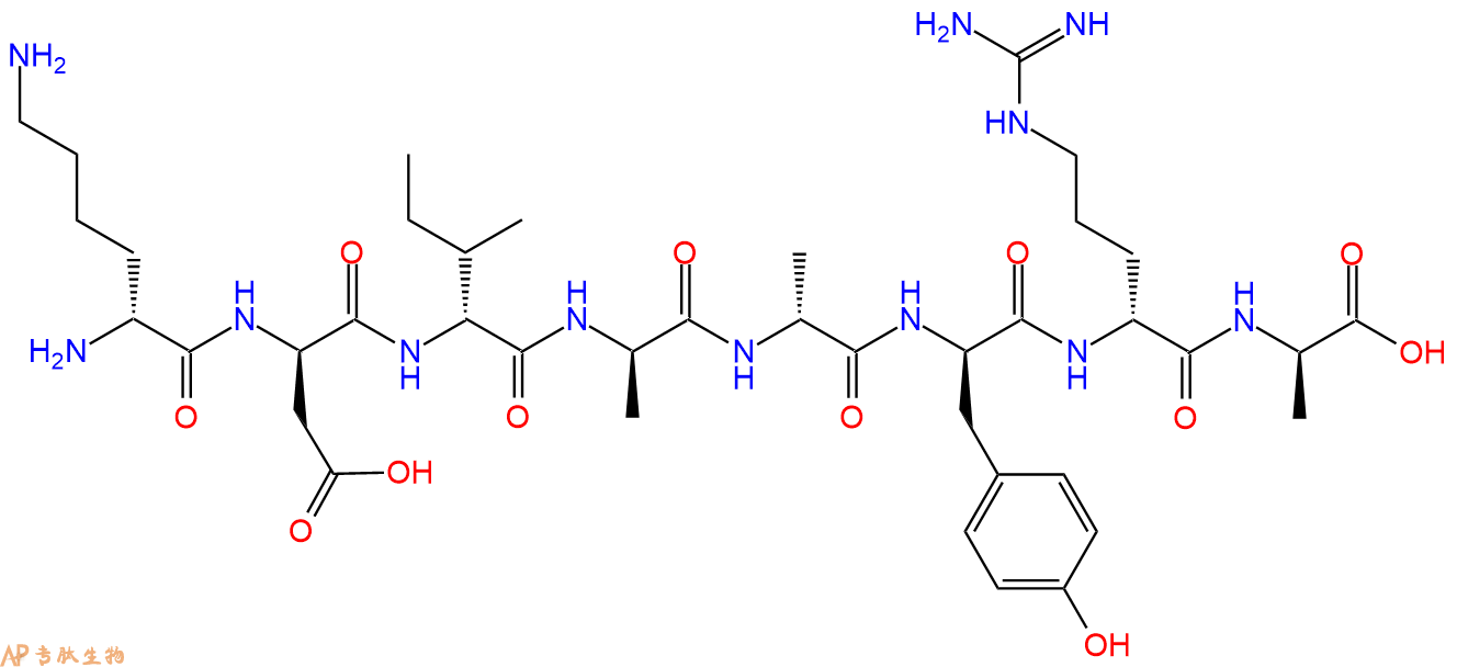 专肽生物产品H2N-DLys-DAsp-DIle-DAla-DAla-DTyr-DArg-DAla-COOH