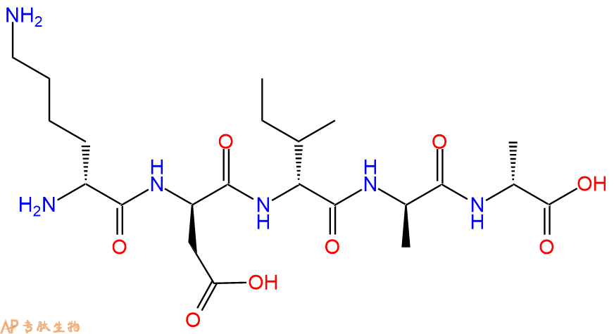 专肽生物产品H2N-DLys-DAsp-DIle-DAla-DAla-COOH
