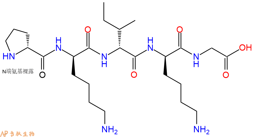 专肽生物产品H2N-DPro-DLys-DIle-DLys-Gly-COOH