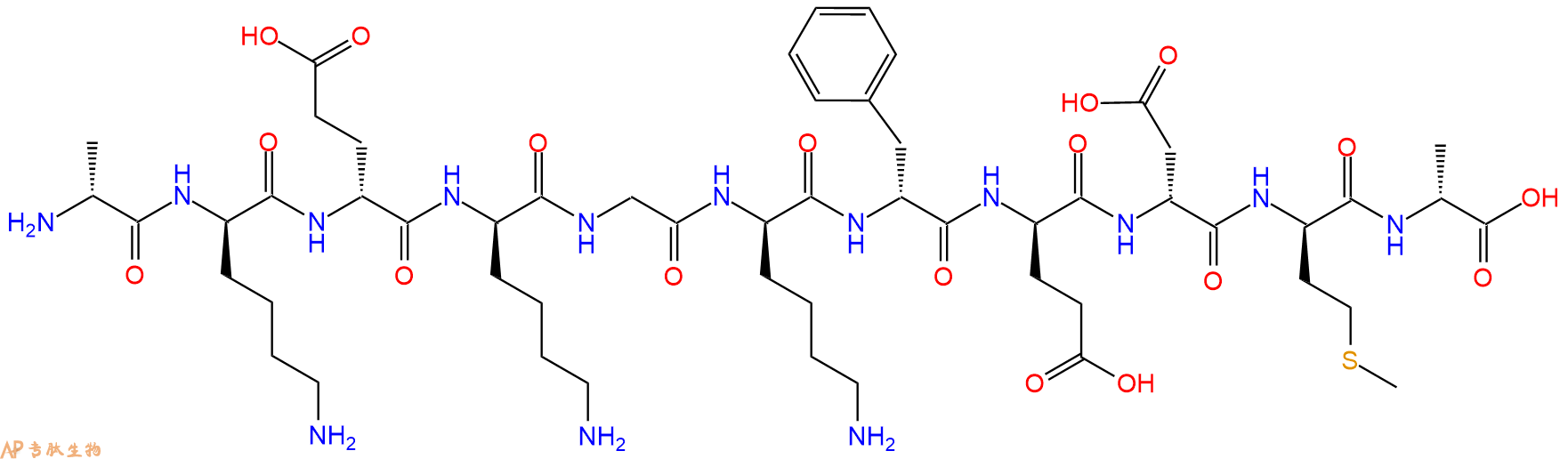 专肽生物产品H2N-DAla-DLys-DGlu-DLys-Gly-DLys-DPhe-DGlu-DAsp-DM