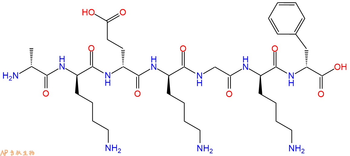 专肽生物产品H2N-DAla-DLys-DGlu-DLys-Gly-DLys-DPhe-COOH