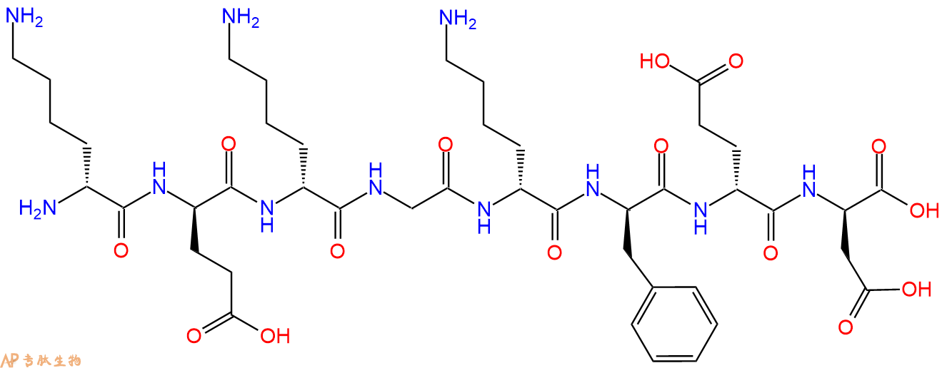 专肽生物产品H2N-DLys-DGlu-DLys-Gly-DLys-DPhe-DGlu-DAsp-COOH