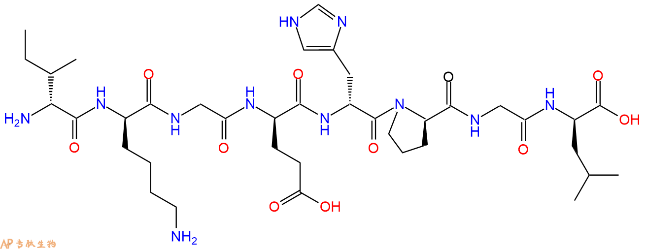 专肽生物产品H2N-DIle-DLys-Gly-DGlu-DHis-DPro-Gly-DLeu-COOH