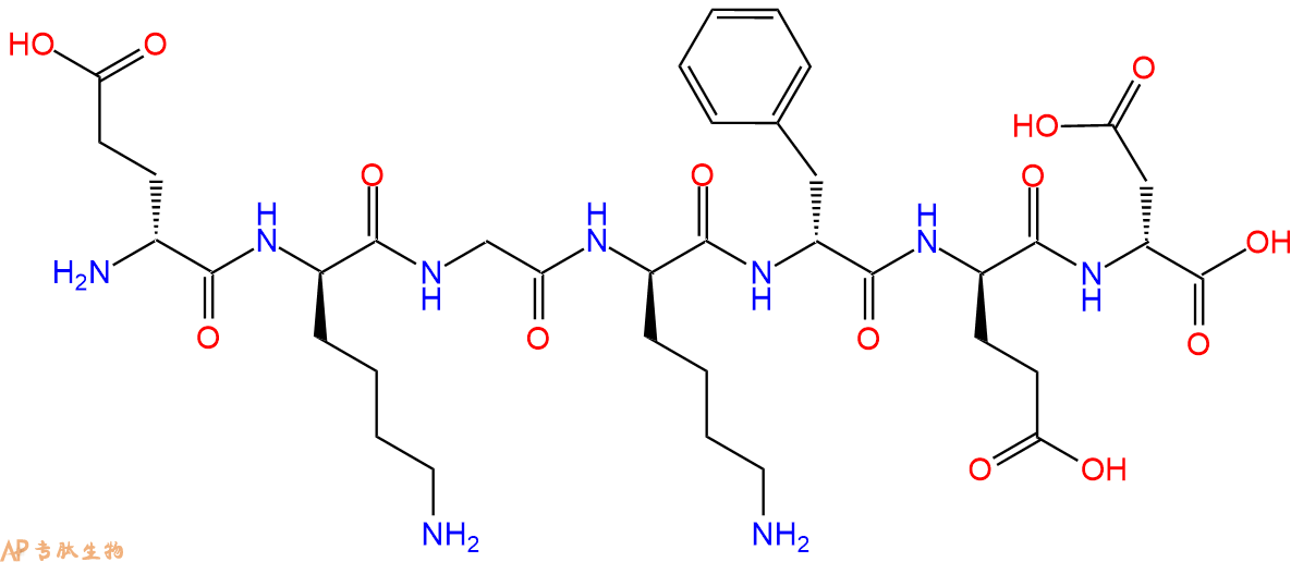 专肽生物产品H2N-DGlu-DLys-Gly-DLys-DPhe-DGlu-DAsp-COOH