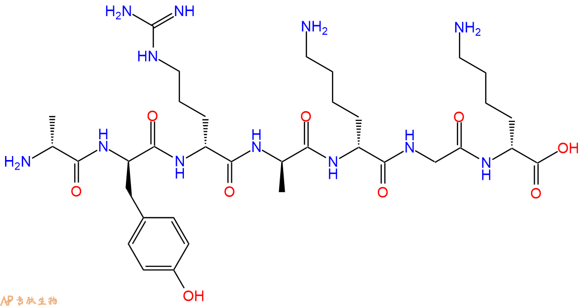 专肽生物产品H2N-DAla-DTyr-DArg-DAla-DLys-Gly-DLys-COOH