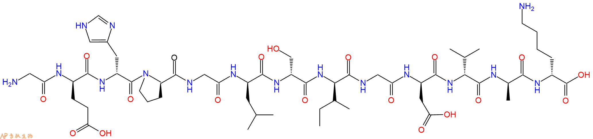 专肽生物产品H2N-Gly-DGlu-DHis-DPro-Gly-DLeu-DSer-DIle-Gly-DAsp