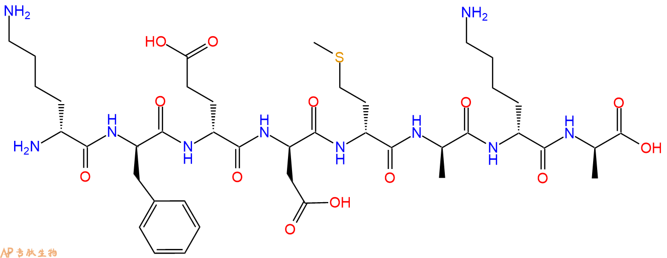 专肽生物产品H2N-DLys-DPhe-DGlu-DAsp-DMet-DAla-DLys-DAla-COOH