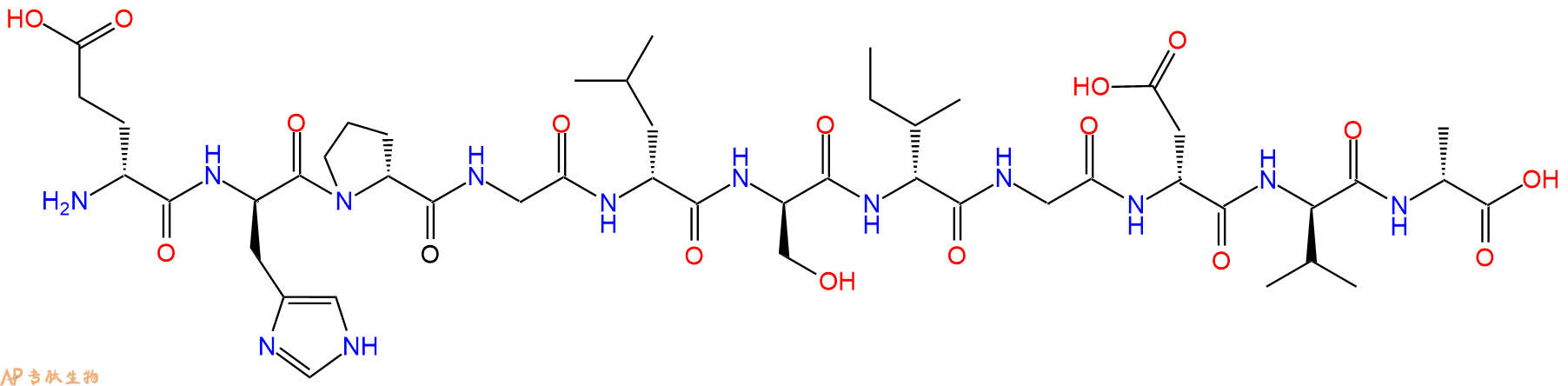 专肽生物产品H2N-DGlu-DHis-DPro-Gly-DLeu-DSer-DIle-Gly-DAsp-DVa