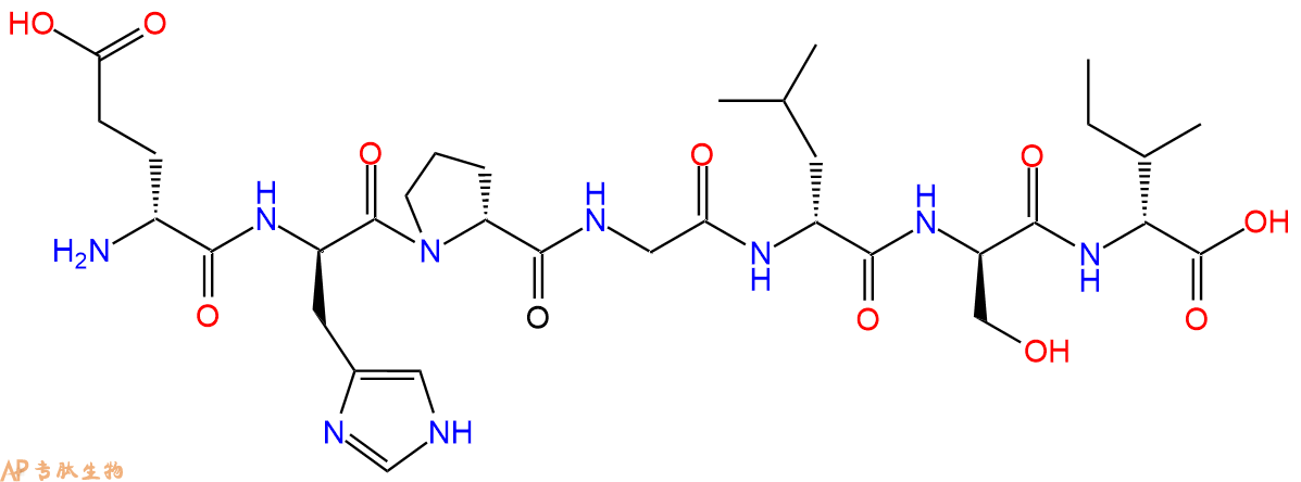 专肽生物产品H2N-DGlu-DHis-DPro-Gly-DLeu-DSer-DIle-COOH