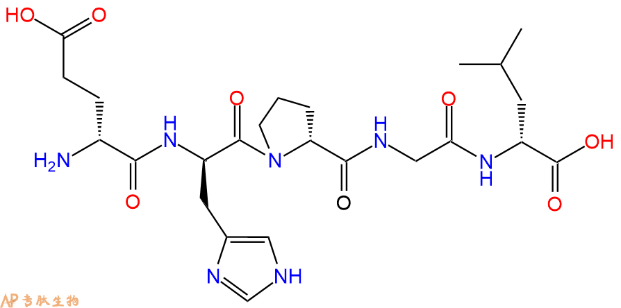 专肽生物产品H2N-DGlu-DHis-DPro-Gly-DLeu-COOH