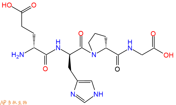 专肽生物产品H2N-DGlu-DHis-DPro-Gly-COOH