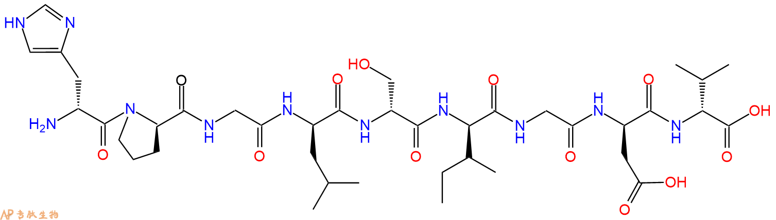 专肽生物产品H2N-DHis-DPro-Gly-DLeu-DSer-DIle-Gly-DAsp-DVal-COO