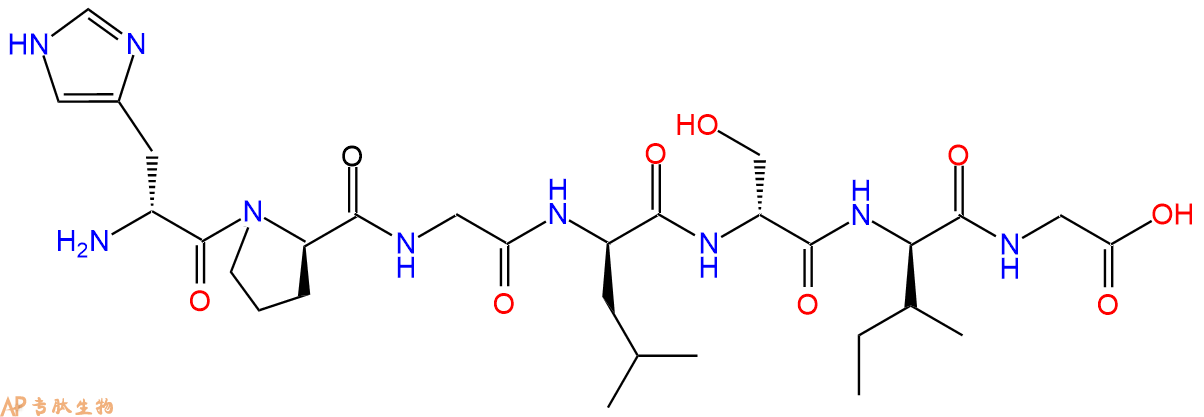 专肽生物产品H2N-DHis-DPro-Gly-DLeu-DSer-DIle-Gly-COOH