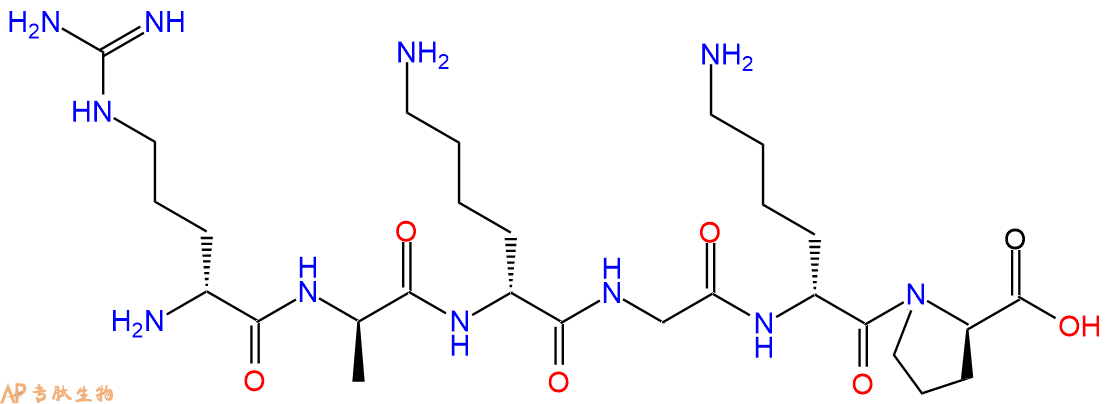 专肽生物产品H2N-DArg-DAla-DLys-Gly-DLys-DPro-COOH