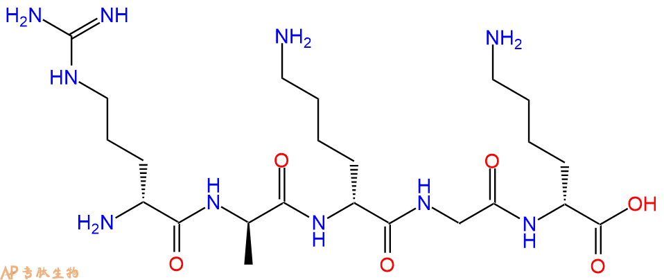 专肽生物产品H2N-DArg-DAla-DLys-Gly-DLys-COOH