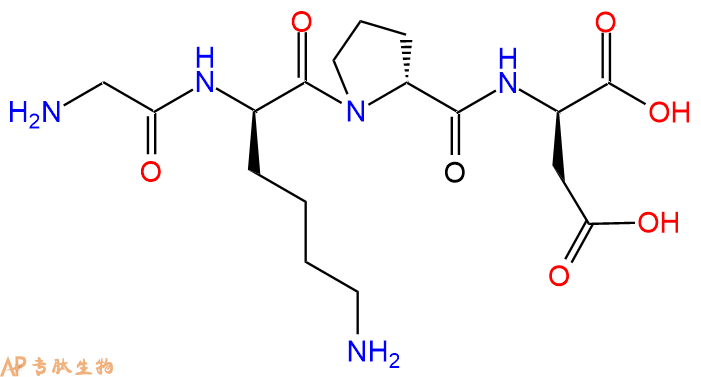 专肽生物产品H2N-Gly-DLys-DPro-DAsp-COOH